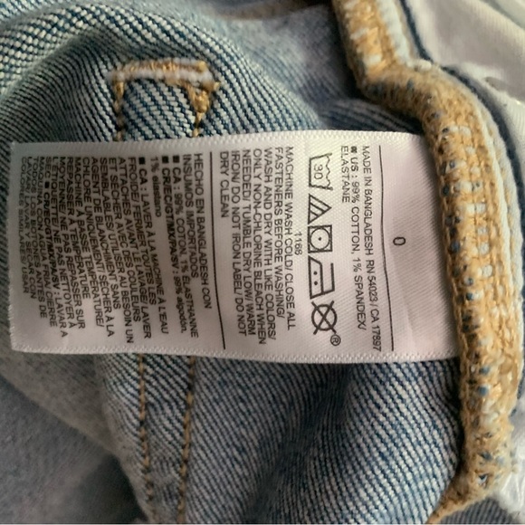 Old Navy Women’s High-Rise OG Straight Jeans Sz 0 Medium Wash Braided Waistband - Picture 8 of 10